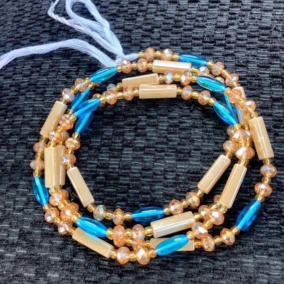 crystal belly beads