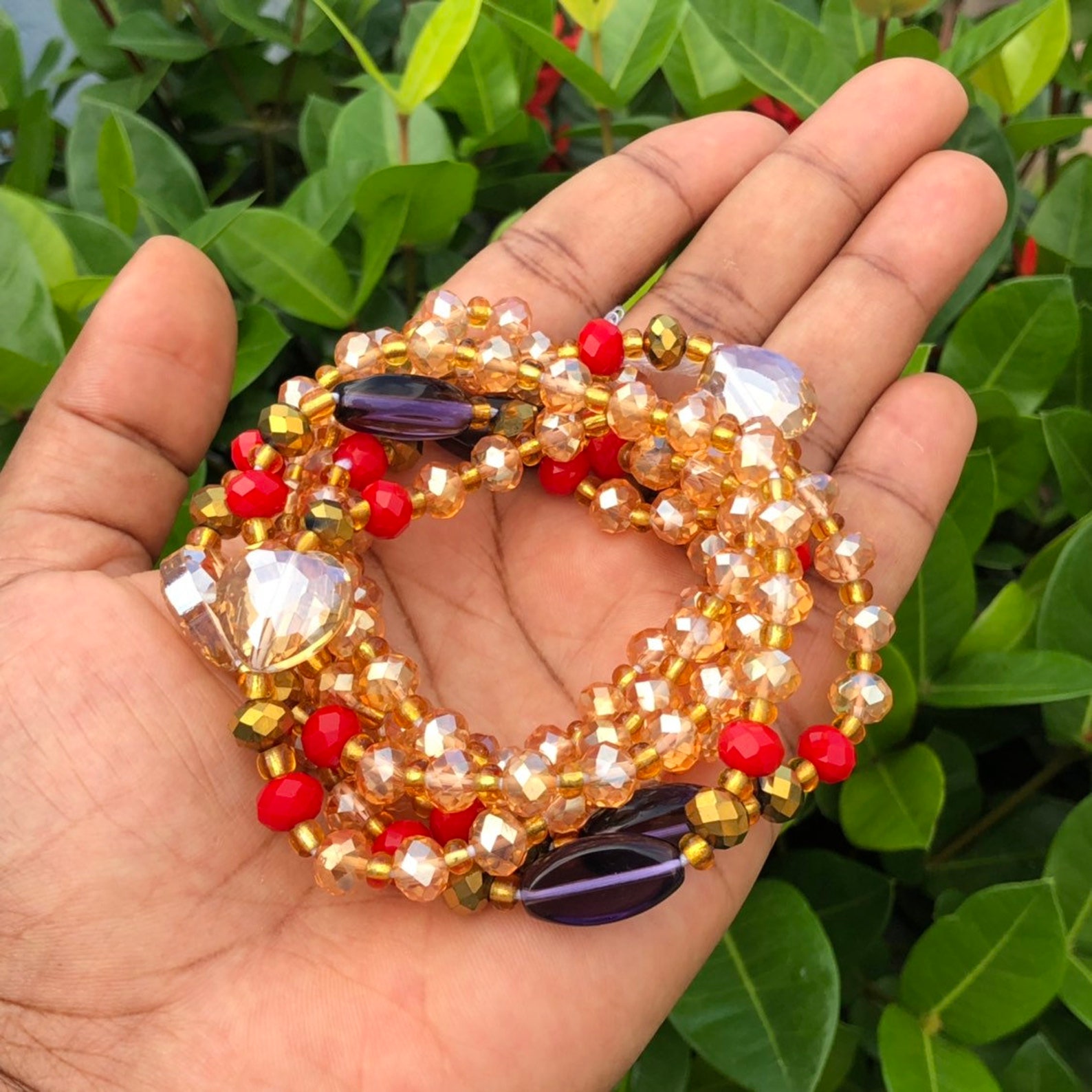 African Waist Beadscrystal Waist Beadsgold Waist Beadsplus Etsy