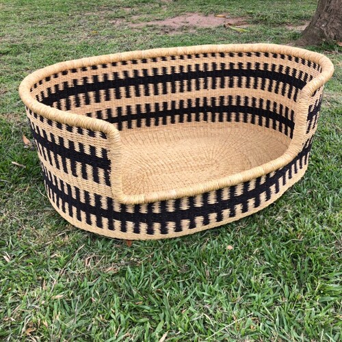 XXL Woven Dog Bed Basket Dog Basket Handmade Dog Bed Etsy