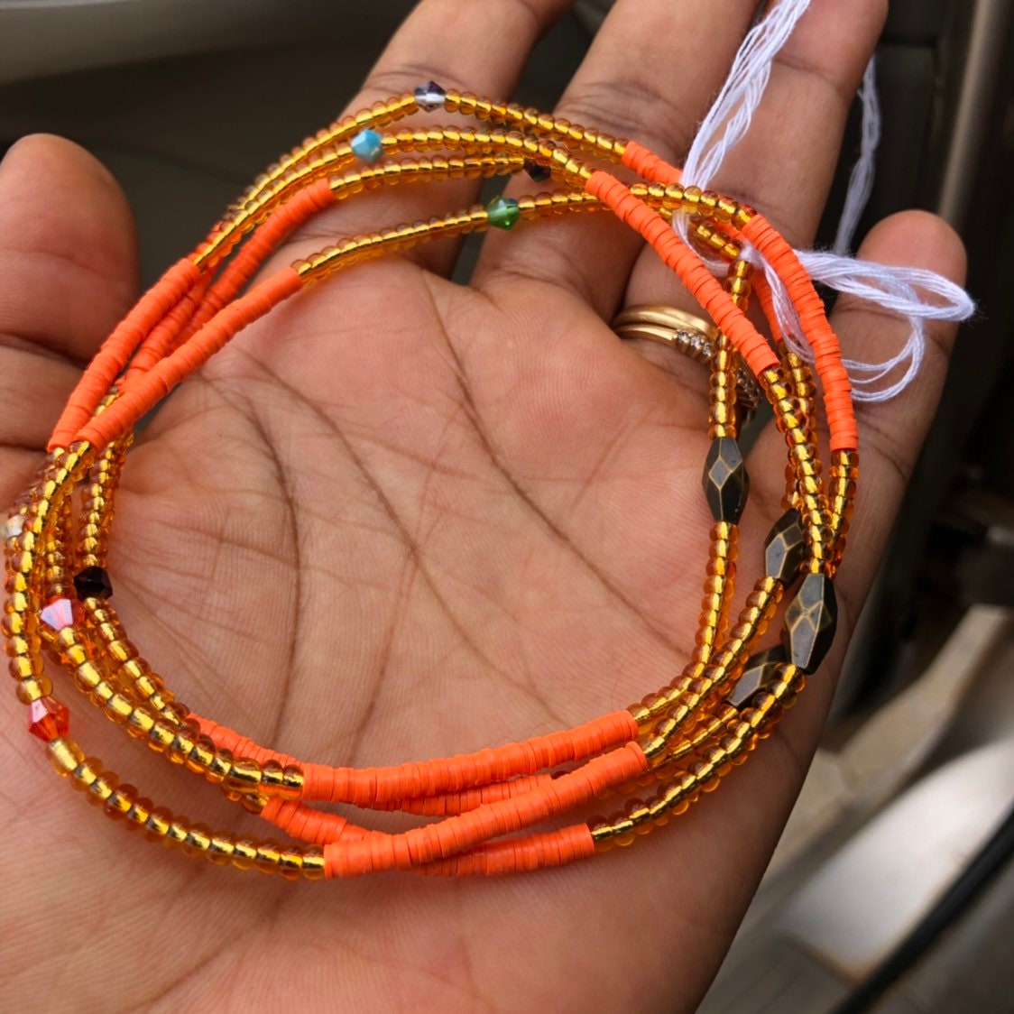 African Waist Beads-vinyl Disc Waist Beads-orange Waist - Etsy african-waist-beads-vinyl-disc-waist-beads-orange-waist-etsy