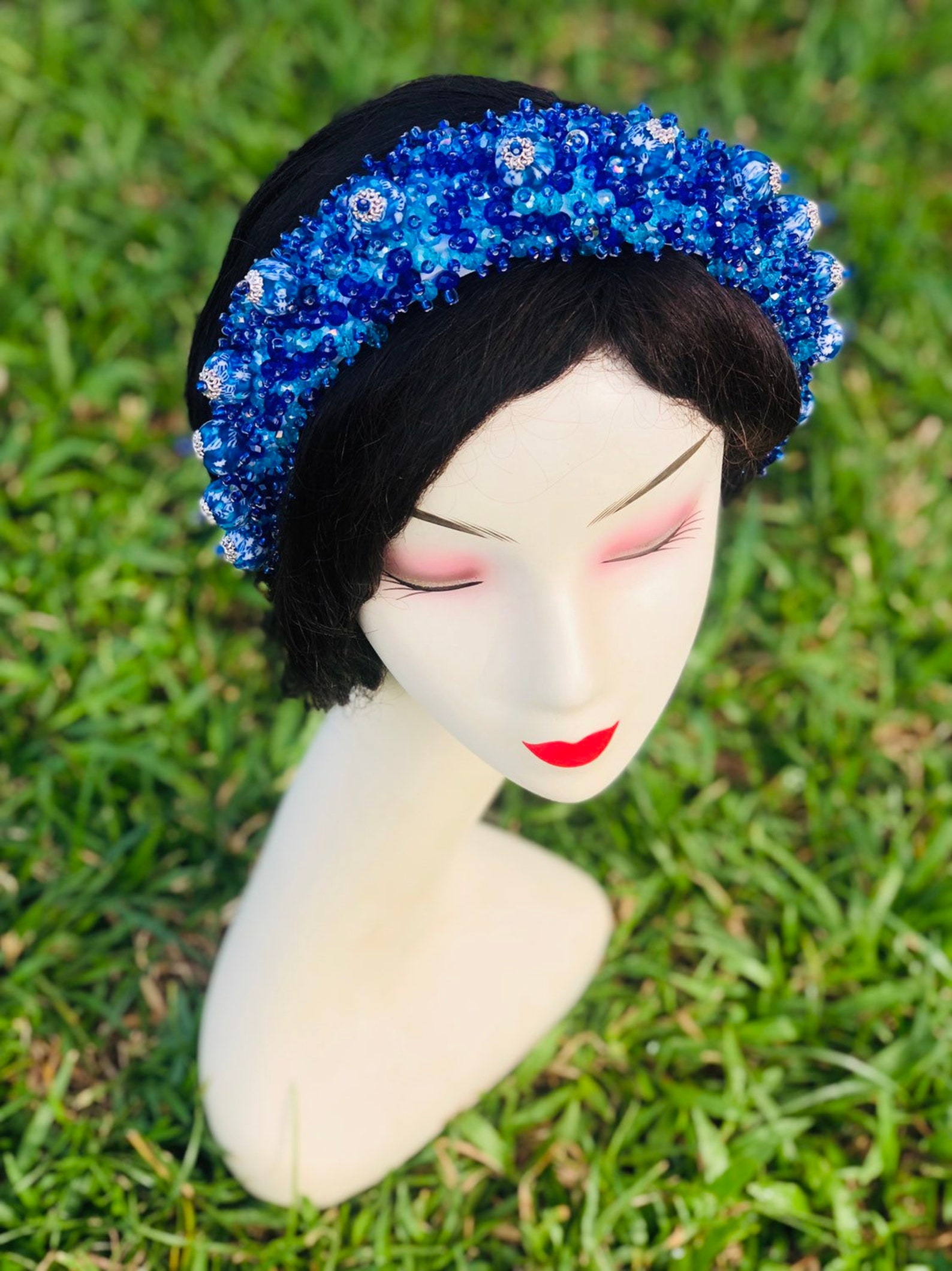 African Headpiecehandmade Headband Crystal Headbandbridal Etsy