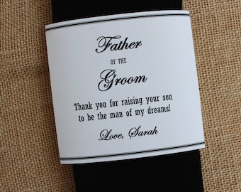 Father of the Groom Sock WRAPPER, Sock Label, DYI Dad Gift from bride, Gift, from bride, wedding gift, sock NOT included,