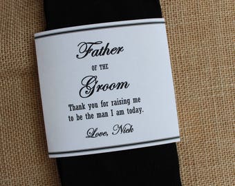 Father of the Groom Sock WRAPPER, Sock Label, DYI Dad Gift from Groom, Gift, wedding gift, sock NOT included