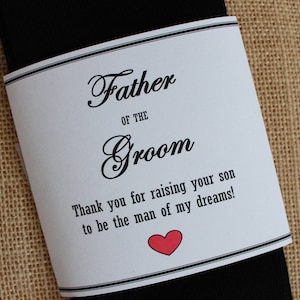 Emballage de chaussettes pour père du marié, étiquette de chaussettes personnalisée, cadeau de bricolage pour papa de sa fille, cadeau de mariage personnalisé, chaussette non incluse