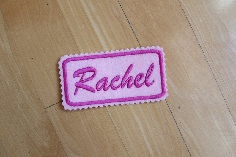 Personalized Ironon Name patch 4x2 inches Embroidered Etsy