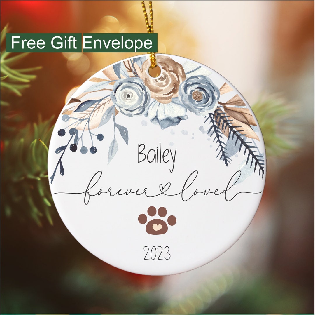 In Loving Memory Pet Loss Christmas Ornament, Personalized Dog and Cat ...