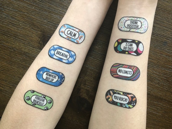 Angst Temporare Tattoo Kampf Depression 16er Set Mental Etsy