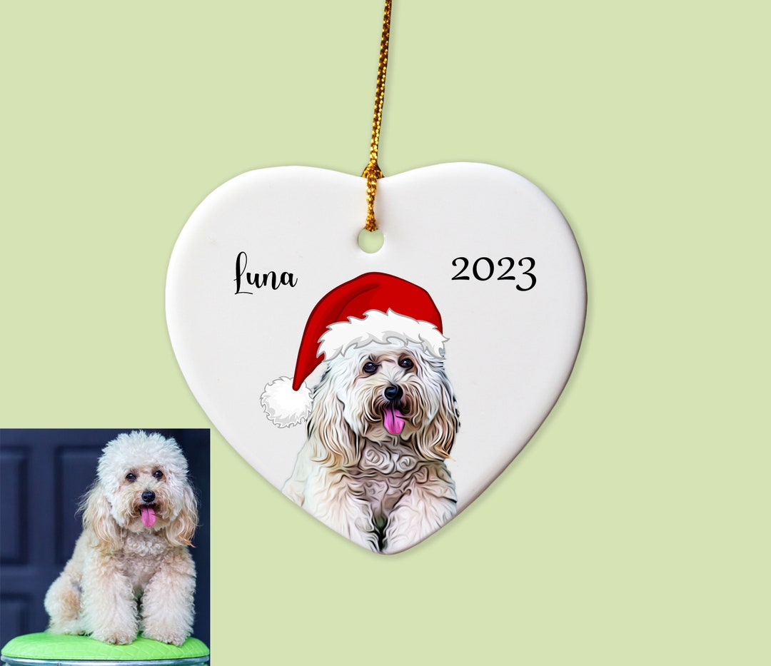 Personalized Heart Shape Pet Ornament Using Pet's Photo + Name - Custom ...
