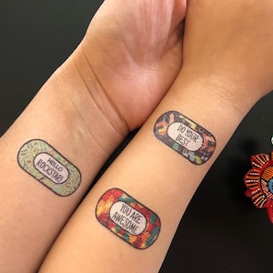 Motivating Temporary Tattoos 16 Pack Positive Affirmation - Etsy Motivating Temporary Tattoos 16 Pack Positive Affirmation - Etsy