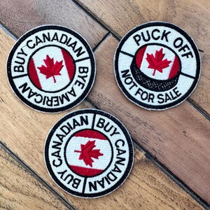 Buy Canadian Patch, Canada Patriot Embroidered Patch, Round 3&quot; Patch, Handmade Product of Canada