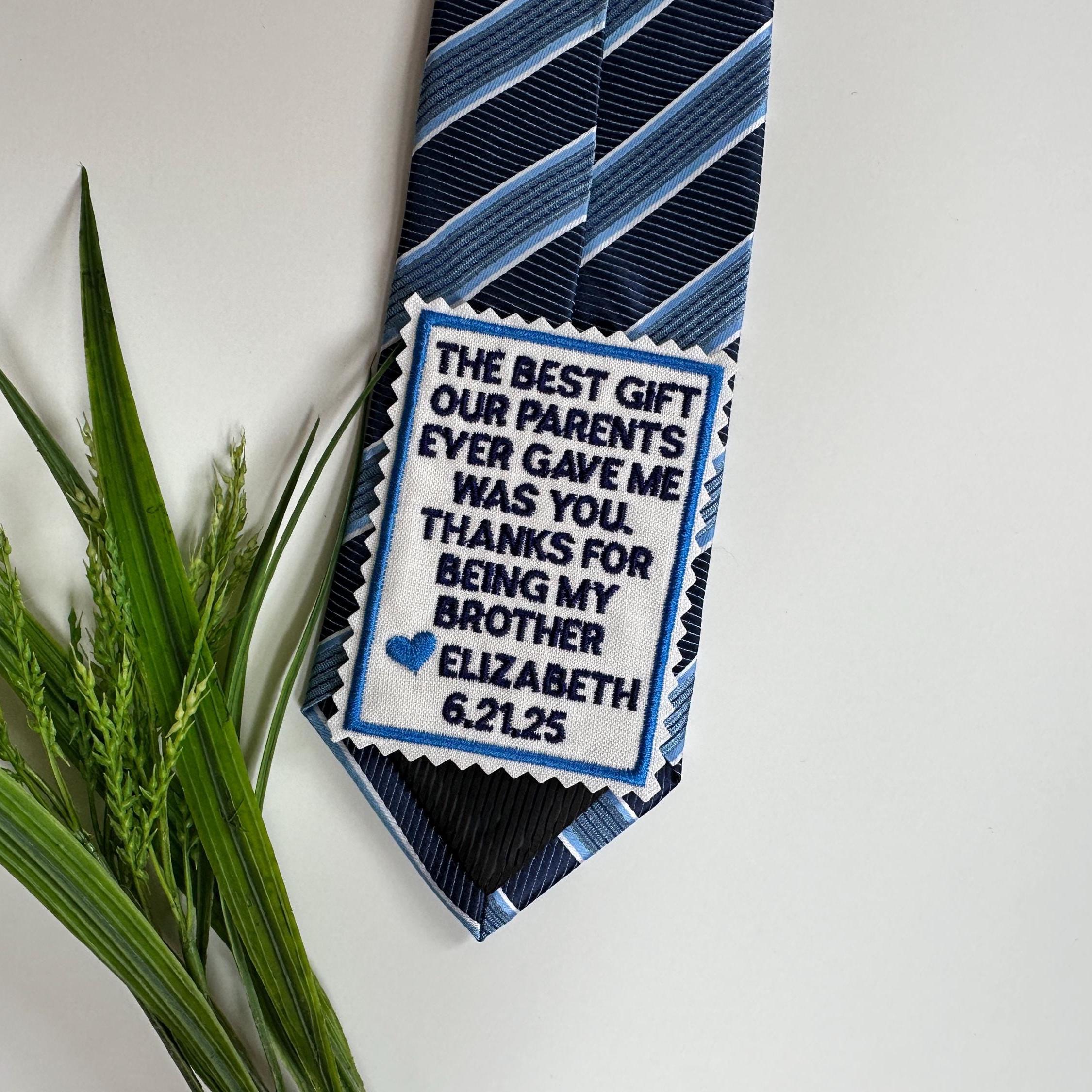 Embroidered Brother Keepsake Tie Patch