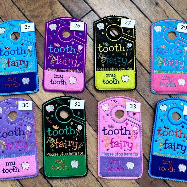 Tooth Fairy Door Hangers for boys and girls makes great birthday gift for kids