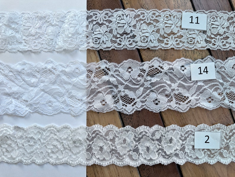 Wedding Garters Set or Single Personalized, Embroidered Bride Keepsake Mrs Garter, Custom Size Garter, white or ivory,bride gift image 6