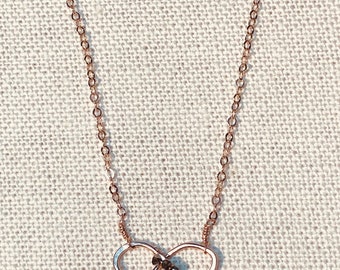 Infinity dark chocolate diamond necklace