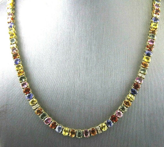 Diamond Tennis Necklace 14K 