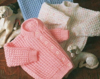 PDF Cardigans and Sweaters Knitting Pattern – Vintage, Retro, Chunky Cardigan, Chunky Sweater - PDF instant download