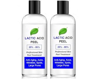 200 ml d'acide lactique AHA Skin Peel - Votre choix de force % -