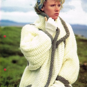 PDF Chunky Coat Knitting Pattern Vintage Retro Coat - Etsy