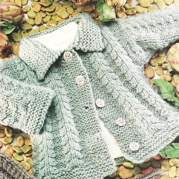 PDF Melanie Childrens Jumper Knitting Pattern – Vintage, Childrens Jumper 2-10 years old, Chunky Jumper, Chunky Sweater PDF instant download