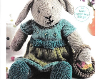 PDF Easter Bunny Knitting Pattern - Rare, Retro, Doll, Toy - PDF instant download