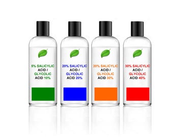 200 ml salicylzuur/glycolzuur combinatie skin peel - sterkte naar keuze% - 200 ml bumperverpakking