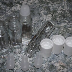 Empty 12 ml Glass Roll-On Rollerball your choice of pack size image 1