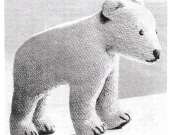 PDF Vintage Bear Toy Knitting Pattern – Vintage, Retro, Vintage Toy, Vintage Bear - PDF instant download