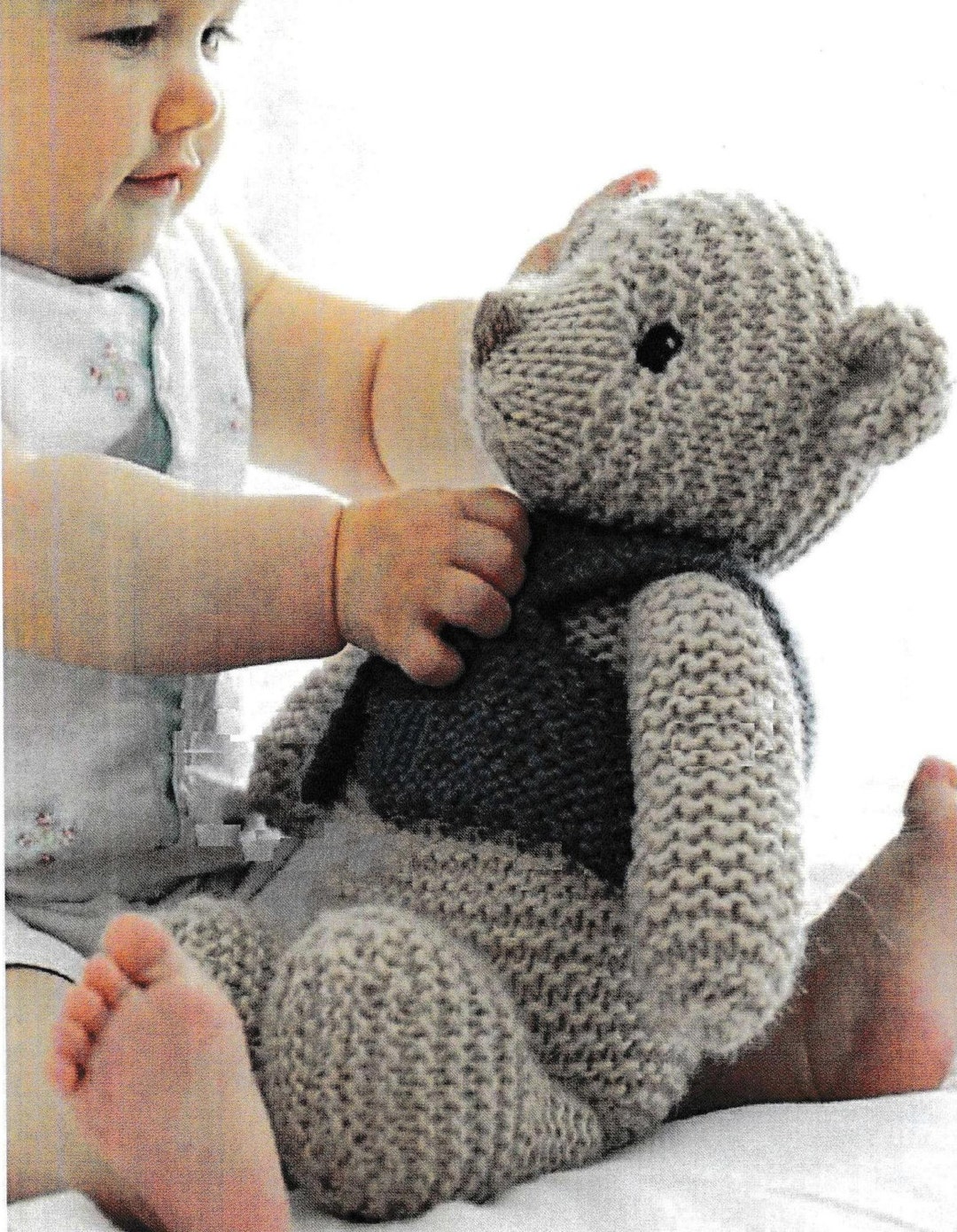 PDF Vintage Cute Teddy Bear Knitting Pattern Vintage Retro - Etsy