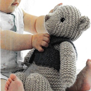 PDF Vintage Cute Teddy Bear Knitting Pattern – Vintage, Retro, Teddy Bear - PDF instant download