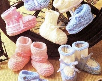 PDF Baby Shoes &  Bootees Knitting Pattern – Vintage, Retro, Baby Shoes, Bootees - PDF instant download