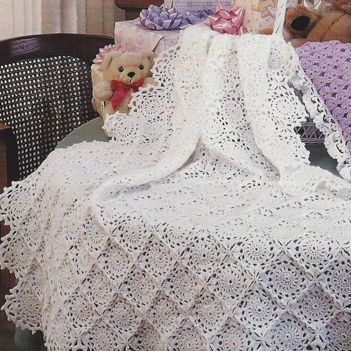 PDF Baby Shawl Crochet Pattern Vintage Baby Shawl Retro Etsy