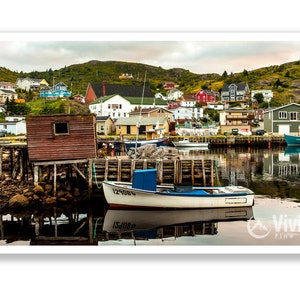 Newfoundland wall art Petty Harbour. Fishing harbor photography home decor. Nautical village landscape picture. Choose print or canvas image 7
