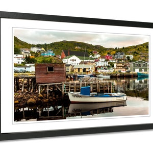 Newfoundland wall art Petty Harbour. Fishing harbor photography home decor. Nautical village landscape picture. Choose print or canvas image 4