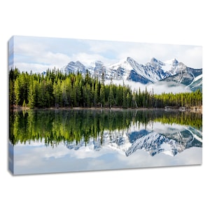 Banff photo wall art. Alberta print wide. Rocky mountain decor. Landscape photograph the rockies. Choose print, matted or framed, or canvas.