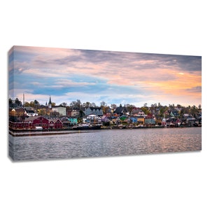 Lunenburg Nova Scotia photo print at sunset original landscape photography