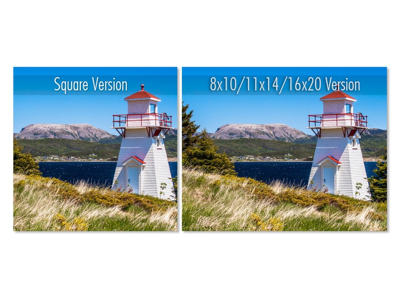 Newfoundland photo. Woody Point Lighthouse and Gros Morne Mountain. Rocky Harbour wall art. Available in print, matted, framed or on canvas. image 9