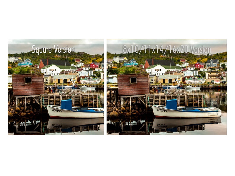 Newfoundland wall art Petty Harbour. Fishing harbor photography home decor. Nautical village landscape picture. Choose print or canvas image 10