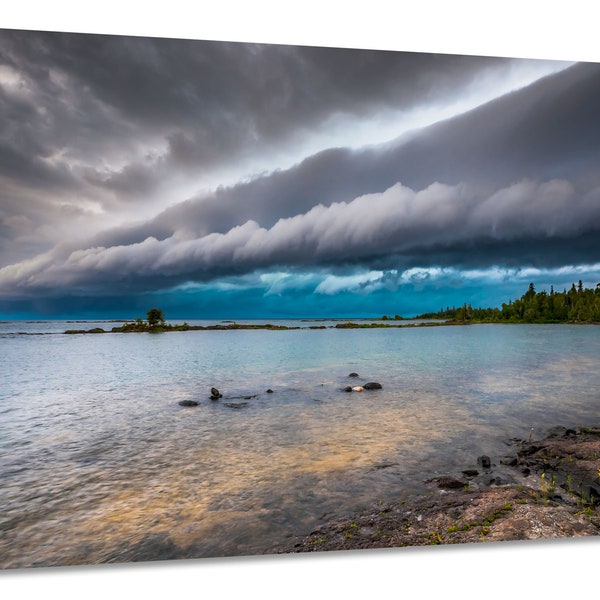 Lake Superior Framed Canvas Art Etsy