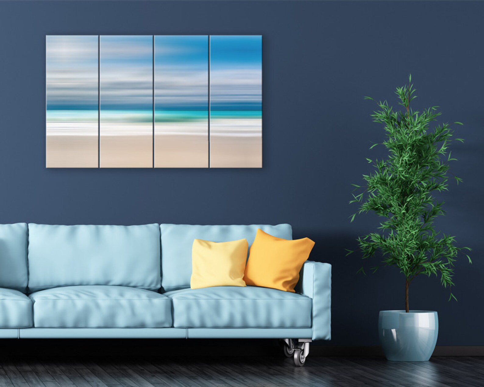 Abstract Beach Art of Grace Bay on Turks and Caicos Island. Caribbean