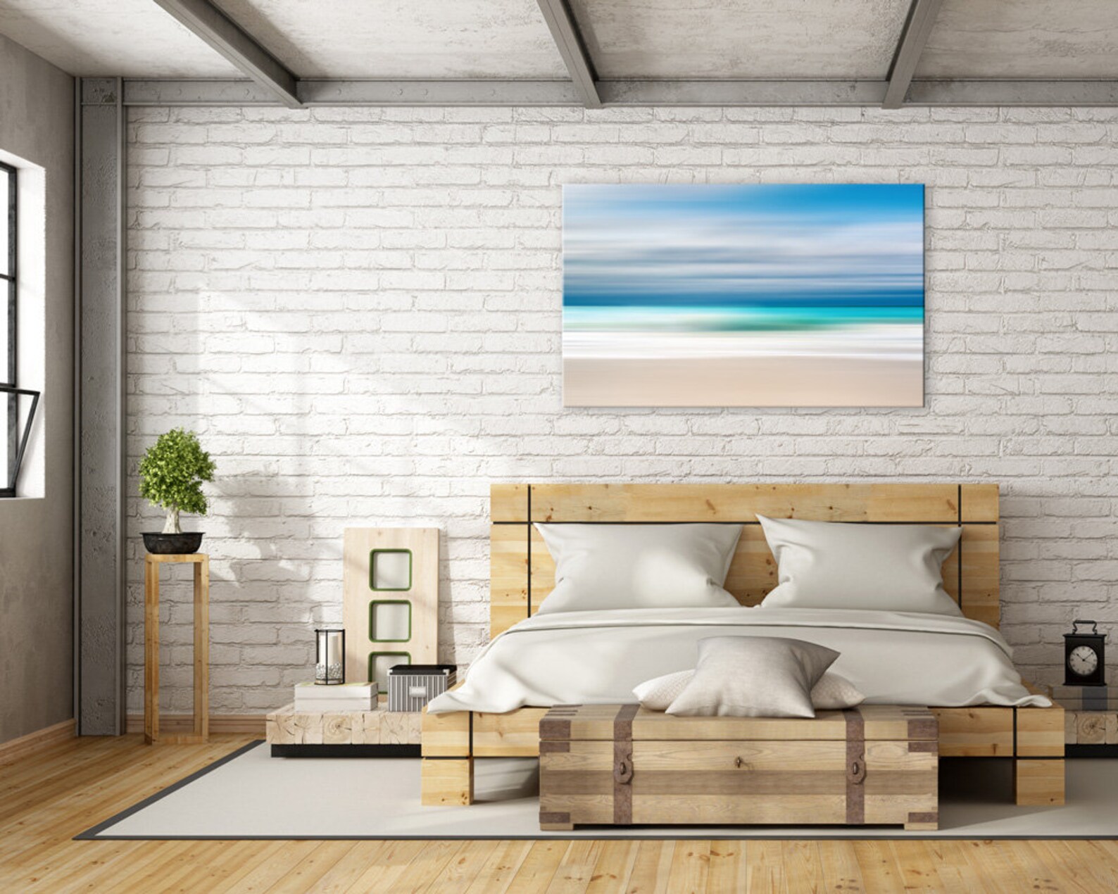 Abstract Beach Art of Grace Bay on Turks and Caicos Island. Caribbean