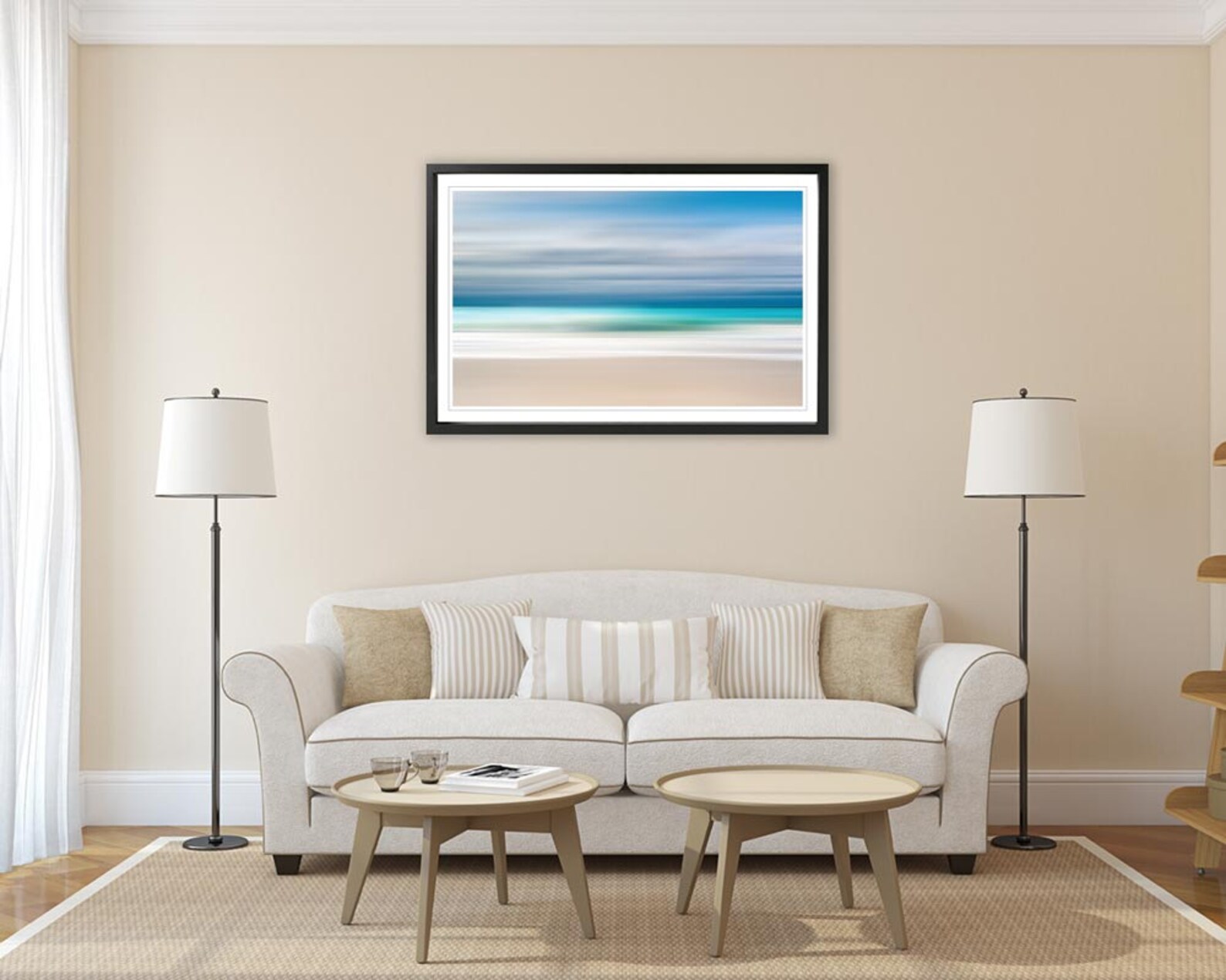 Abstract Beach Art of Grace Bay on Turks and Caicos Island. Caribbean