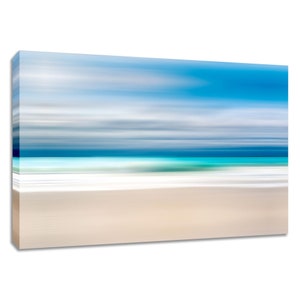 Grace Bay Abstract Beach Art: Turks & Caicos Teal Ocean Print