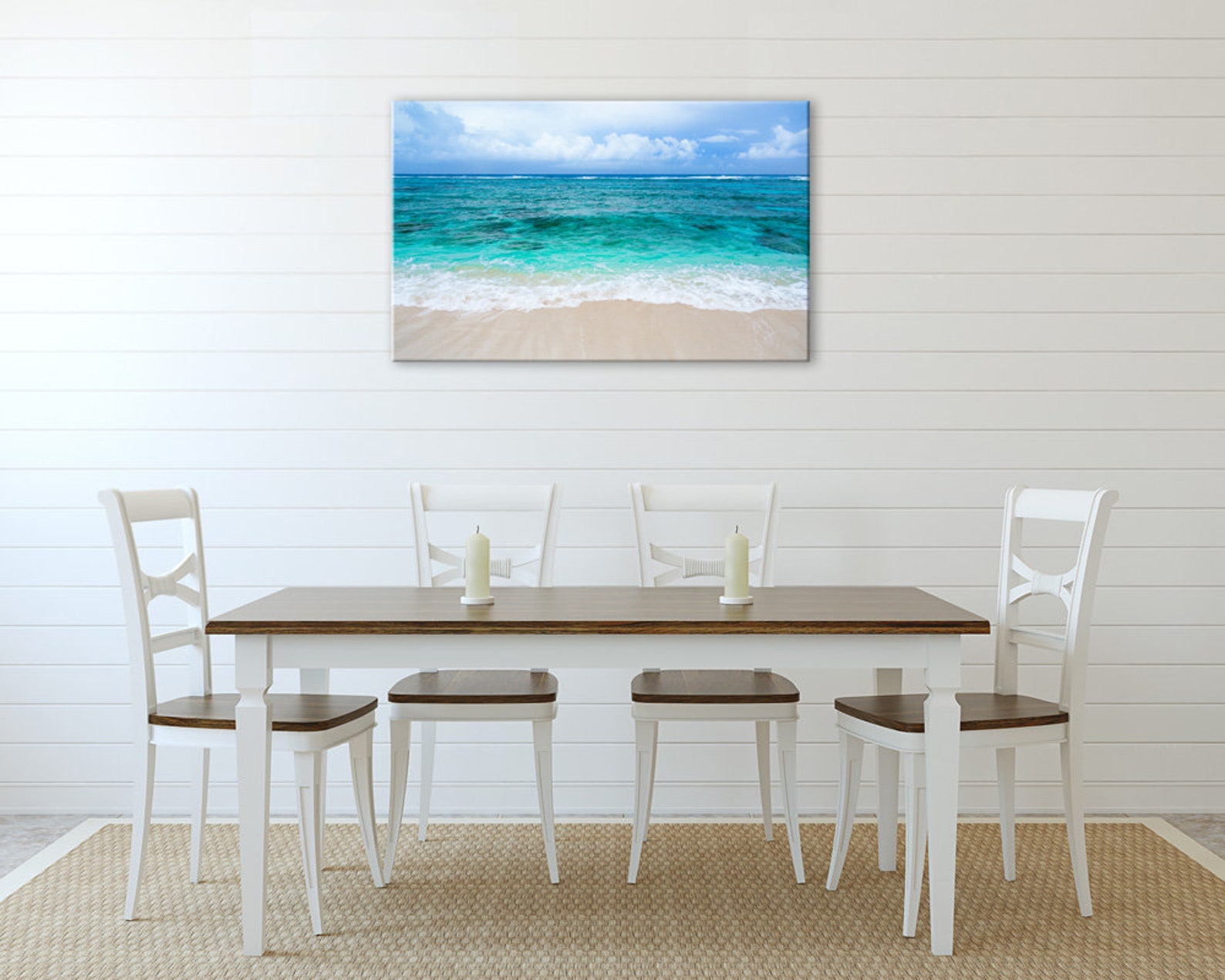 Tropical Beach Canvas Wall Art. South Pacific Ocean Framed Etsy Canada