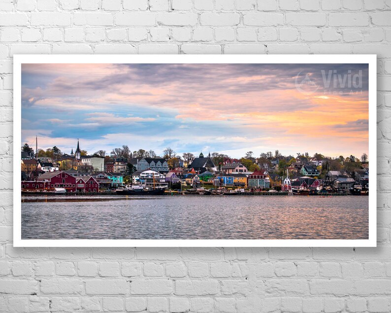 Lunenburg print Nova Scotia wall art. Maritimes South Shore photography. Choose print, matted or framed, or on canvas. image 7