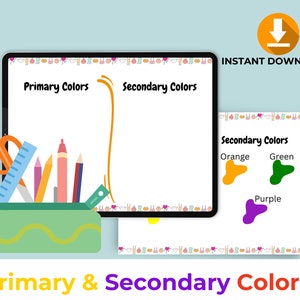 Primary and Secondary Colors Activities Sheet Practice Page