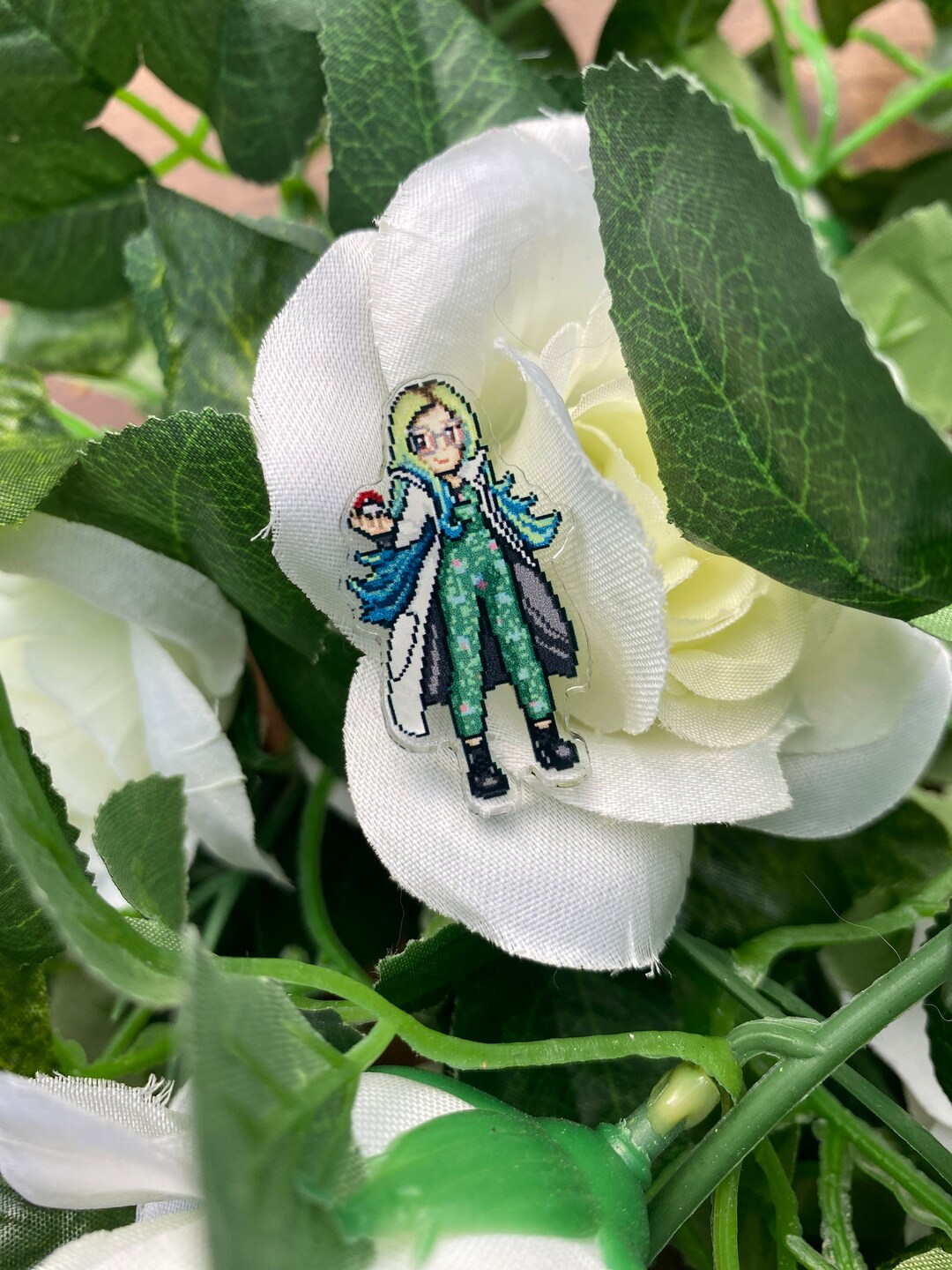 Pixel Professor Pumpka Acrylic Pin Badge - Pumpkaamy - Etsy