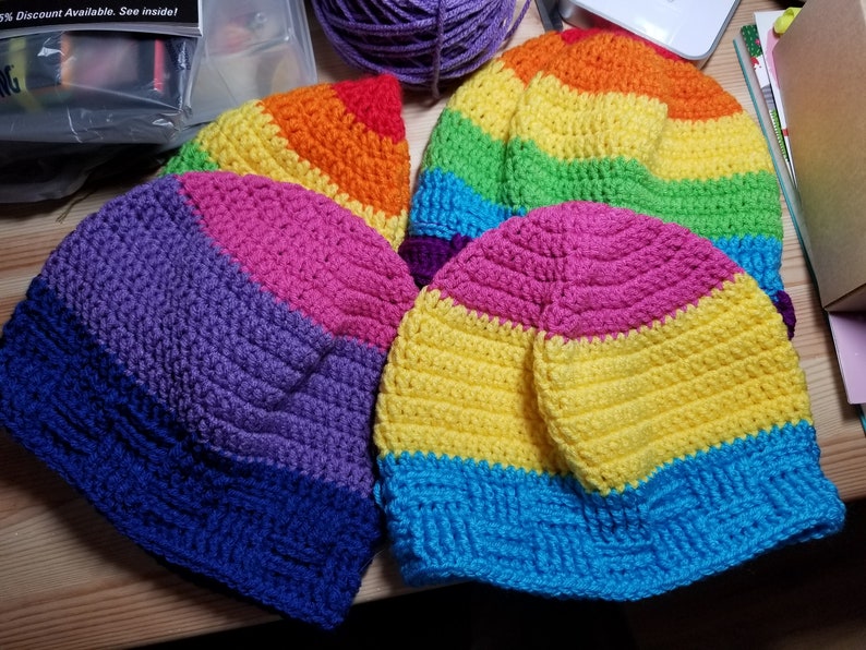 Ready to Ship Crochet Pride Beanie