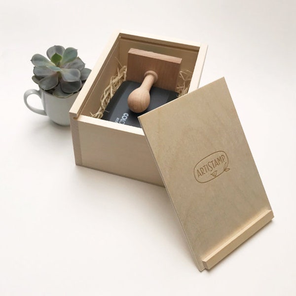 Wooden Stamp Holder Box for Artistampdesign Stamps