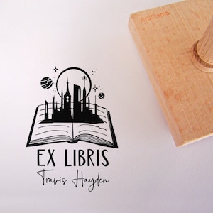 Book Stamp Ex Libris / Personalized Gift / Custom Rubber Stamp / Book Lover / Gift For Everybody