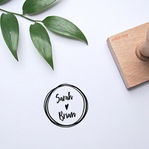 Custom Couple Stamp / Calligraphy Wedding Invitation / Wedding Gift / Custom Rubber Stamp / Personalized Stamp / Wooden Stamp
